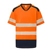 Hi-Vis Mandarin Collar Comfort Trim T-Shirt