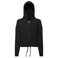 Kids Tridri Recycled Cropped Oversize Full-Zip Hoodie