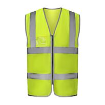 Hi-Vis Zip Id Reflective Border Waistcoat