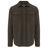 Sherpa-Lined Fleece Overshirt