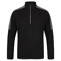 ¼ zip mid-layer with contrast panelling