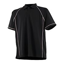 Kids piped performance polo