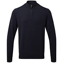 Men's cotton blend ¼ zip sweater